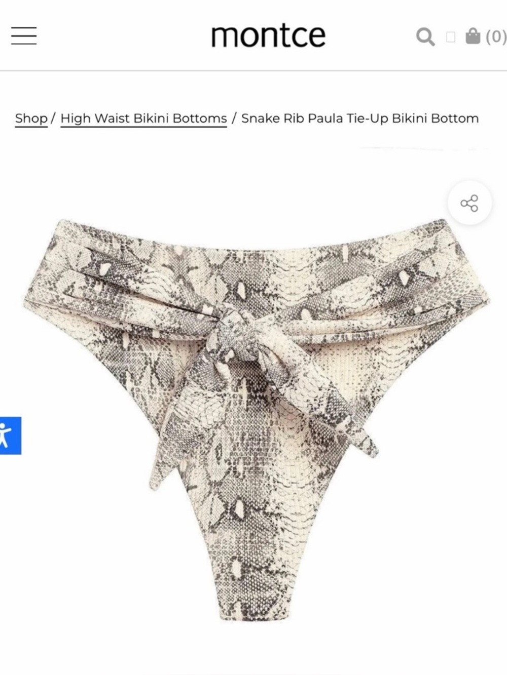 Montce Snake Rib Paula Tie Up Bottoms